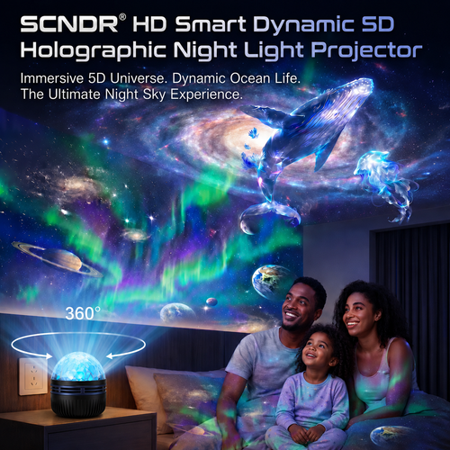 Official Store | 👪🎉SCNDR® 360° Smart Holographic Starry Sky Projector (HD Smart Dynamic 5D)