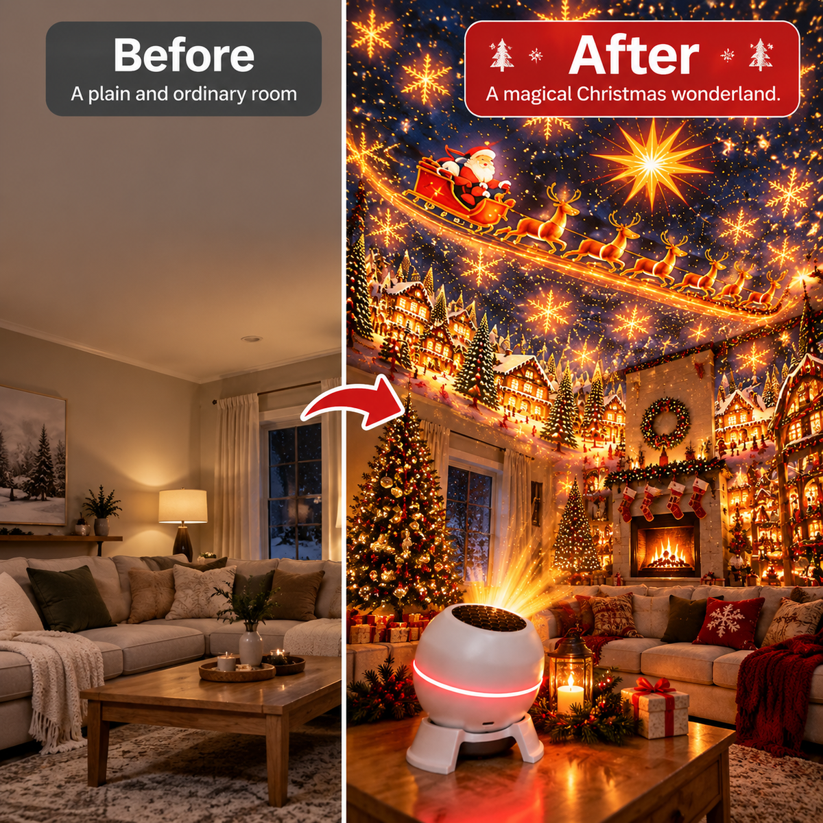 ✨👍Official Store | 🎅🎄 SCNDR® Smart Holographic Projector (HD Smart Dynamic 5D)