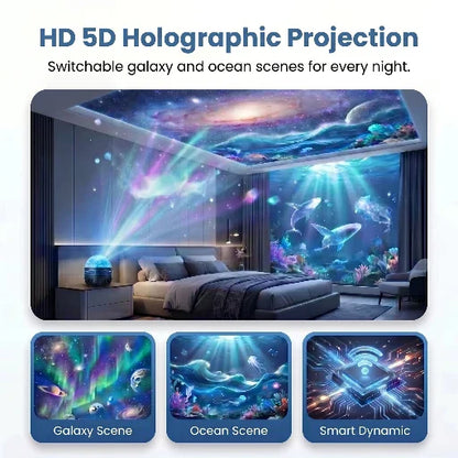 Official Store | 👪🎉SCNDR® 360° Smart Holographic Starry Sky Projector (HD Smart Dynamic 5D)